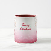 ピンク装飾クリスマスボールホリデーマグカップ マグカップ (中央)
