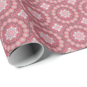 ピンク装飾ホリデーラッピング紙 ラッピングペーパー (ロールコーナー)