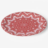 ピンク装飾休日紙プレート ペーパープレート (アングル)