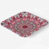 ピンク装飾休日紙プレート ペーパープレート (傾斜あり)