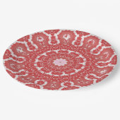ピンク装飾休日紙プレート ペーパープレート (アングル)