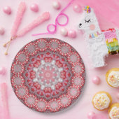 ピンク装飾休日紙プレート ペーパープレート (パーティー)