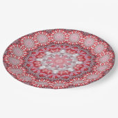 ピンク装飾休日紙プレート ペーパープレート (アングル)