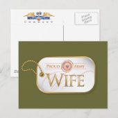 ピンク誇りを持った軍妻 ポストカード (正面/裏面)
