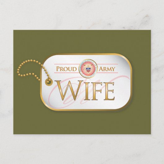 ピンク誇りを持った軍妻 ポストカード (正面)