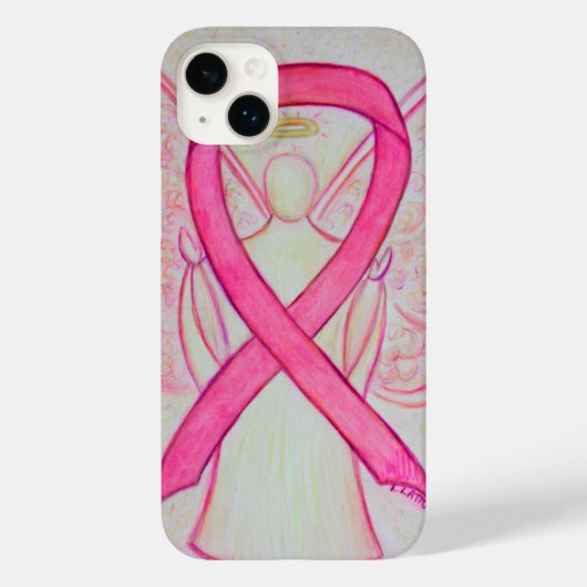 ピンク認識度リボンエンジェルカスタムーiPhoneケース Case-Mate iPhoneケース (裏面)