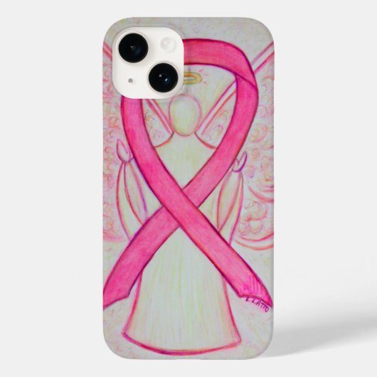 ピンク認識度リボンエンジェルカスタムーiPhoneケース Case-Mate iPhoneケース (裏面)