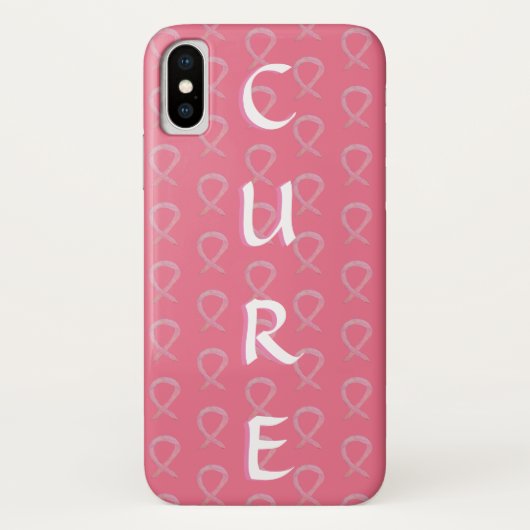 ピンク認識度リボン乳がんiPhone Xケース Case-Mate iPhoneケース (裏面)