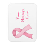 ピンク認識度リボン磁石0004 マグネット (縦)