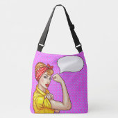 ピンク認識度私たちはそれを行うことができるトート-バッグ クロスボディバッグ (正面)