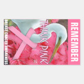 ピンク認識度 長方形シール (正面)