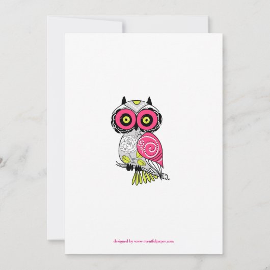 ピンク誕生の発表が届いたばかりの人を見て下さい。 案内状 (裏面)