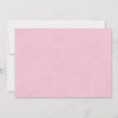 ピンク誕生日お洒落かわいいカップケシンプルーキ 招待状 (裏面)