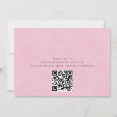 ピンク誕生日お洒落かわいいカップケシンプルーキ 招待状 (裏面)