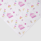 ピンク誕生日のシャンパンとティアラ 薄葉紙 (詳細)