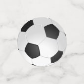 ピンク誕生日サッカーボールサッカー誕生日パーティー コンフェッティ (スモール正面)