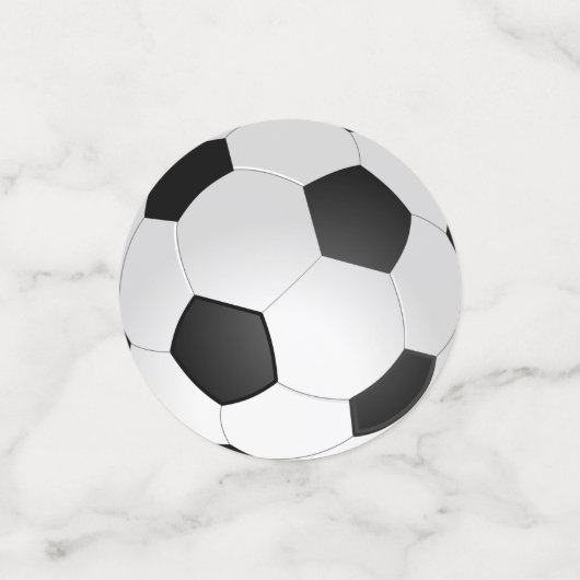 ピンク誕生日サッカーボールサッカー誕生日パーティー コンフェッティ (スモール正面)