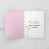 ピンク誕生日バラfor Mom カード (内部)