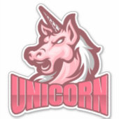 ピンク誕生日ユニコーン シール (正面)