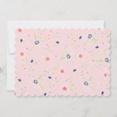 ピンク誕生日射手座 招待状 (裏面)