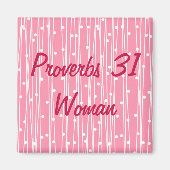 ピンク諺31女性 マグネット (正面)