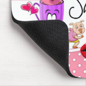 ピンク豚の水玉模様ハ ーツマウスパッド!マウスパッド マウスパッド (コーナー)