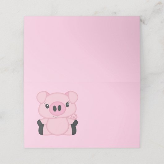 ピンク豚の赤ちゃんシャワー プレイスカード (外部開封)