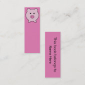 ピンク豚をサディ·ザ·ピンク豚〜かわいいガーリーかわいい スキニー名刺 (正面/裏面)