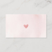 ピンク象おむつラッフルベビーシャワーカード エンクロージャーカード (裏面)