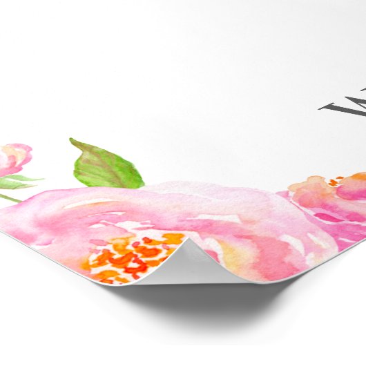 ピンク象のゲストブック代替サインポスター ポスター (角)