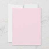 ピンク象のベビーガールシャワー サンキューカード (裏面)