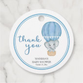 ピンク象のベビーガールシャワー フェイバータグ (裏面)