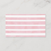 ピンク象のベビーシャワーのおむつのラッフルの挿入物 エンクロージャーカード (裏面)