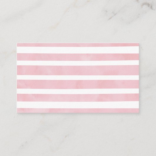 ピンク象のベビーシャワーのおむつのラッフルの挿入物 エンクロージャーカード (裏面)