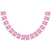 ピンク象のベビーシャワーのパーティーの旗布の旗 バンティングフラッグ (全)