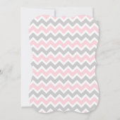 ピンク象のベビーシャワーは詩が付いているノート感謝していしています サンキューカード (裏面)