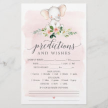 ピンク象の両面ベビーシャワーゲーム