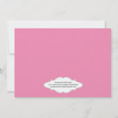 ピンク象の写真の誕生日の招待状 招待状 (裏面)