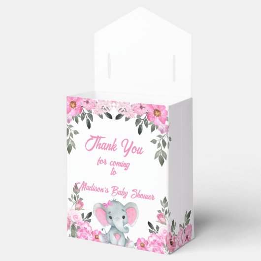 ピンク象の好意ギフトフローラの好意ボックス フェイバーボックス (オープン)