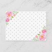 ピンク象の書籍ベビー書依頼カード エンクロージャーカード (裏面)