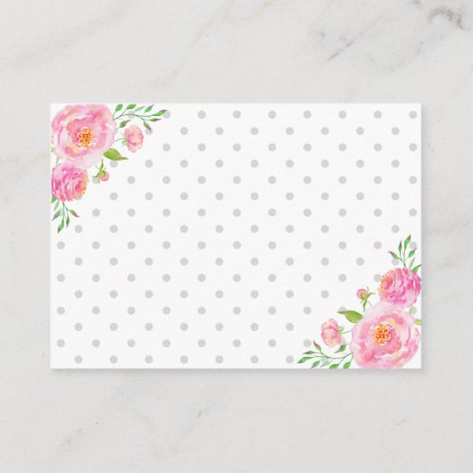 ピンク象の書籍ベビー書依頼カード エンクロージャーカード (裏面)