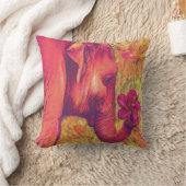 ピンク象の枕 クッション (ブランケット)