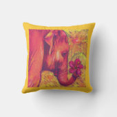 ピンク象の枕 クッション (裏面)