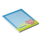 ピンク象の漫画のメモ帳 ノートパッド (アングル)