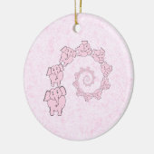 ピンク象の螺線形。 ピンクの背景 セラミックオーナメント (左)