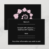 ピンク象の螺線形 出欠カード (正面/裏面)