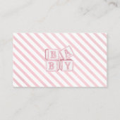 ピンク象の赤ちゃんシャワーおむつラッフル エンクロージャーカード (裏面)