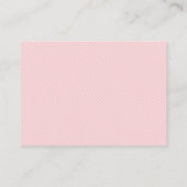 ピンク象の赤ちゃんシャワーキャンディ推測ゲーム 名刺 (裏面)