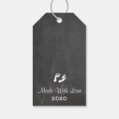 ピンク象の赤ちゃんシャワーチョークありがとうありがとう ギフトタグ (裏面)