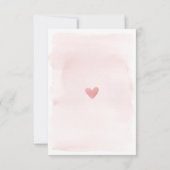 ピンク象の赤ちゃんシャワーメニュー 招待状 (裏面)